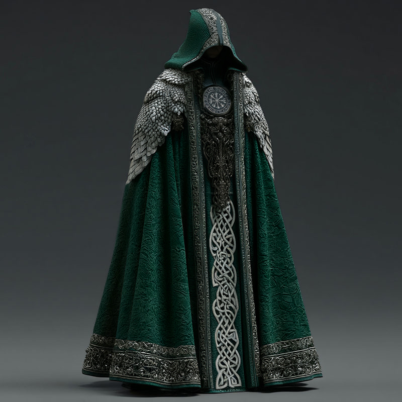 Men's Viking Celtic Knot Compass Embroidered Cape