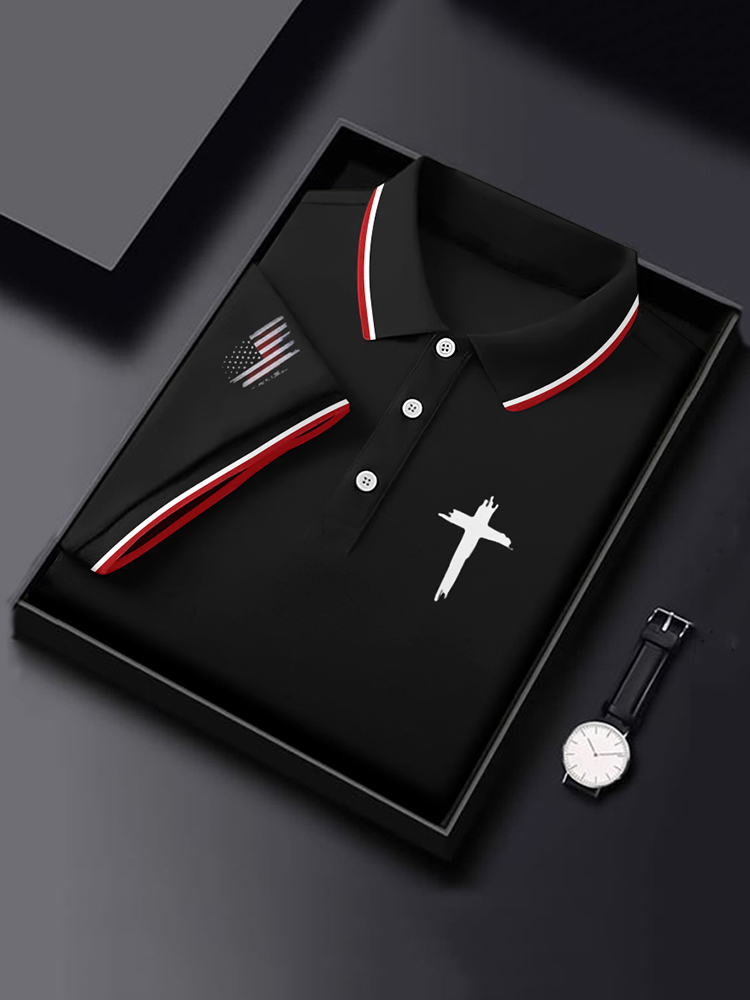 Men's Independence Day Art Print Polo Shirt