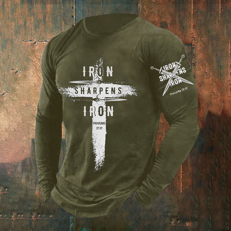 Men's Faith Print Long Sleeve Top