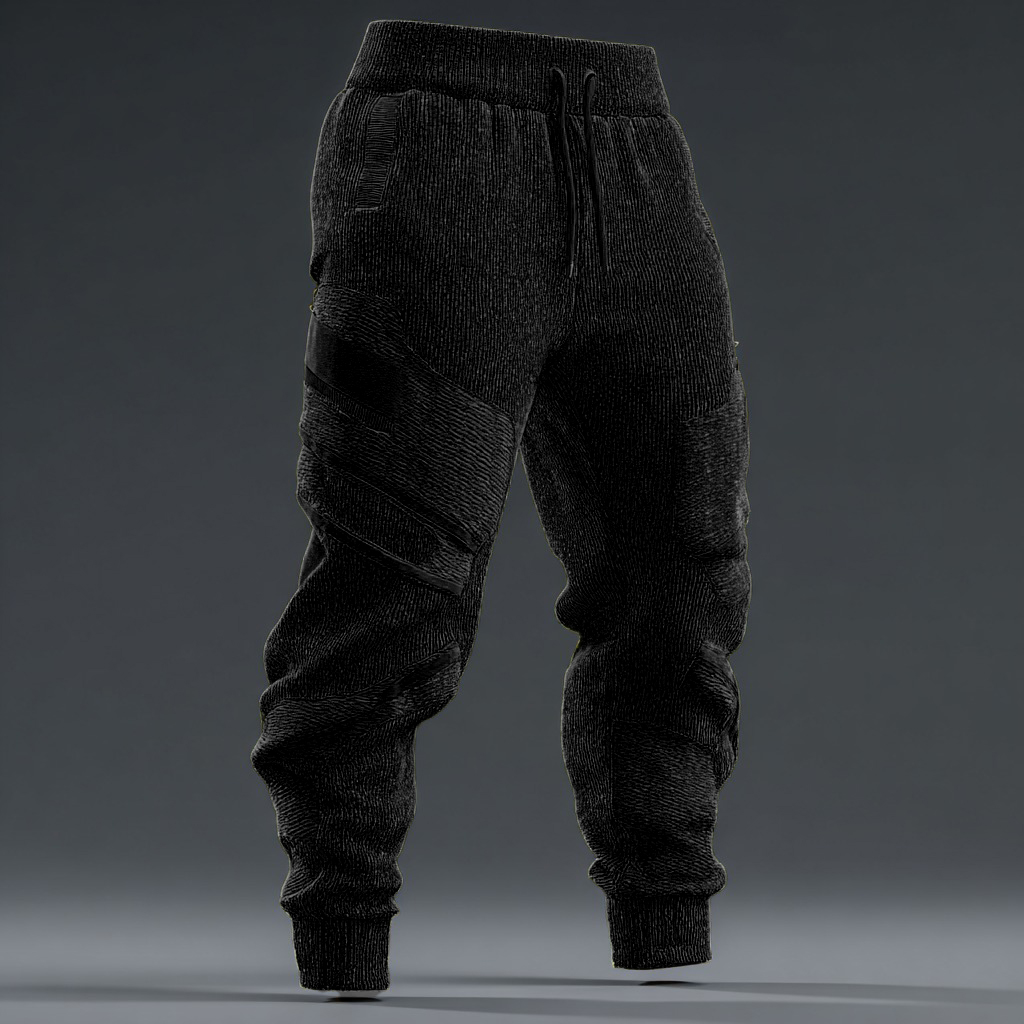 Men's Line Art Knitted Thermal Pants