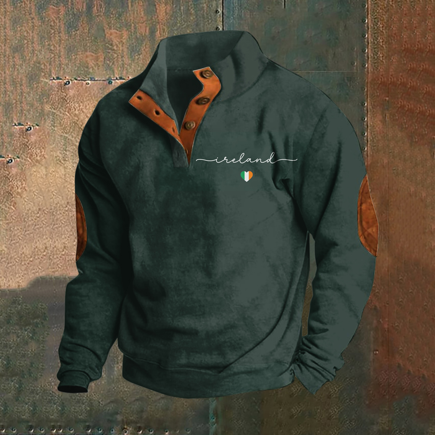 Ireland Art Graphic Print Casual Sweater