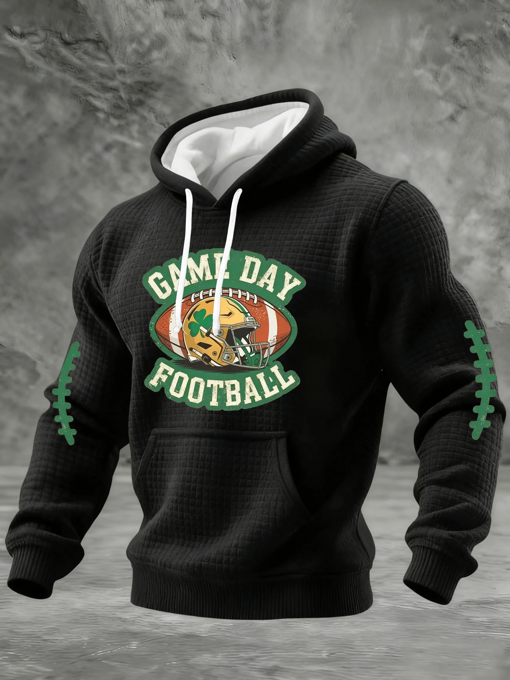 Men's Casual Football Print Sweatshirt