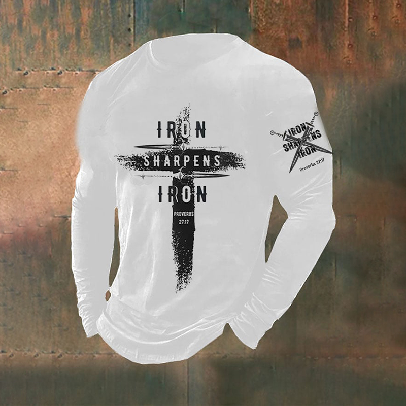 Men's Faith Print Long Sleeve Top