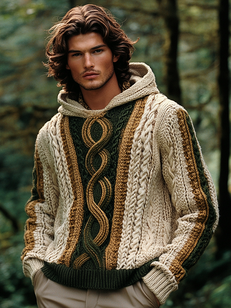 Vintage Classic Celtic Chunky Cable Cozy Sweater