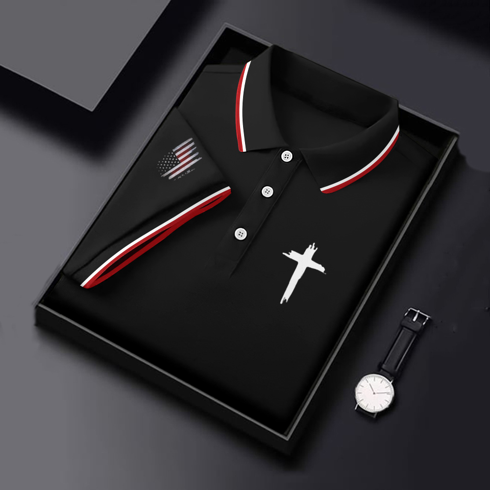 Men's Independence Day Art Print Polo Shirt