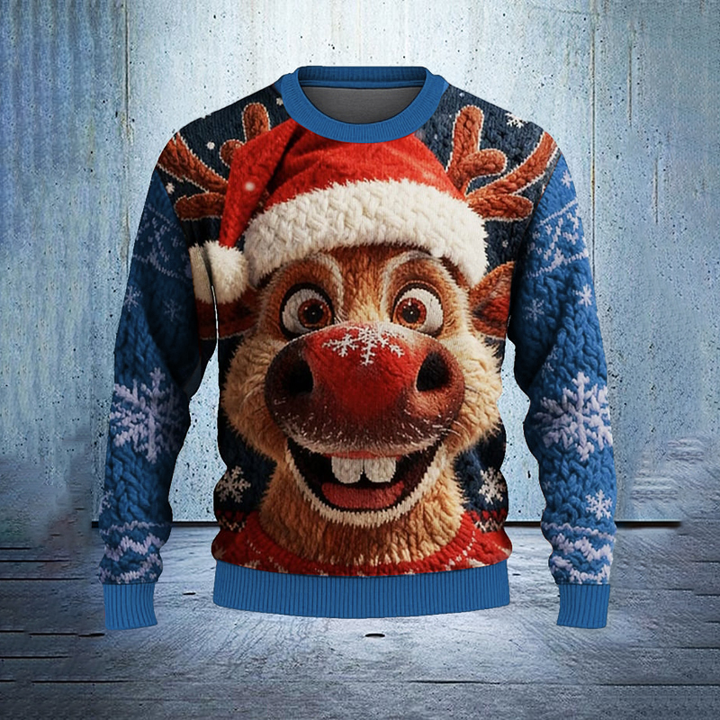 Funny Reindeer Christmas Ugly Sweater