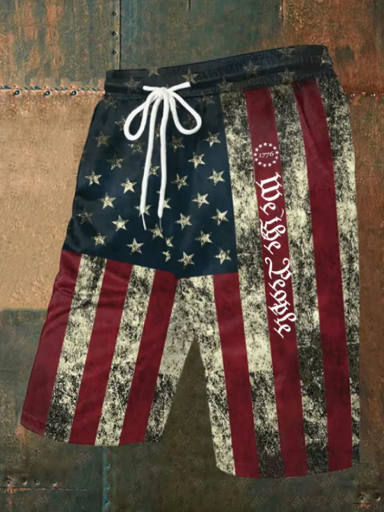 Men's We The People Printed Shorts (with Pockets)