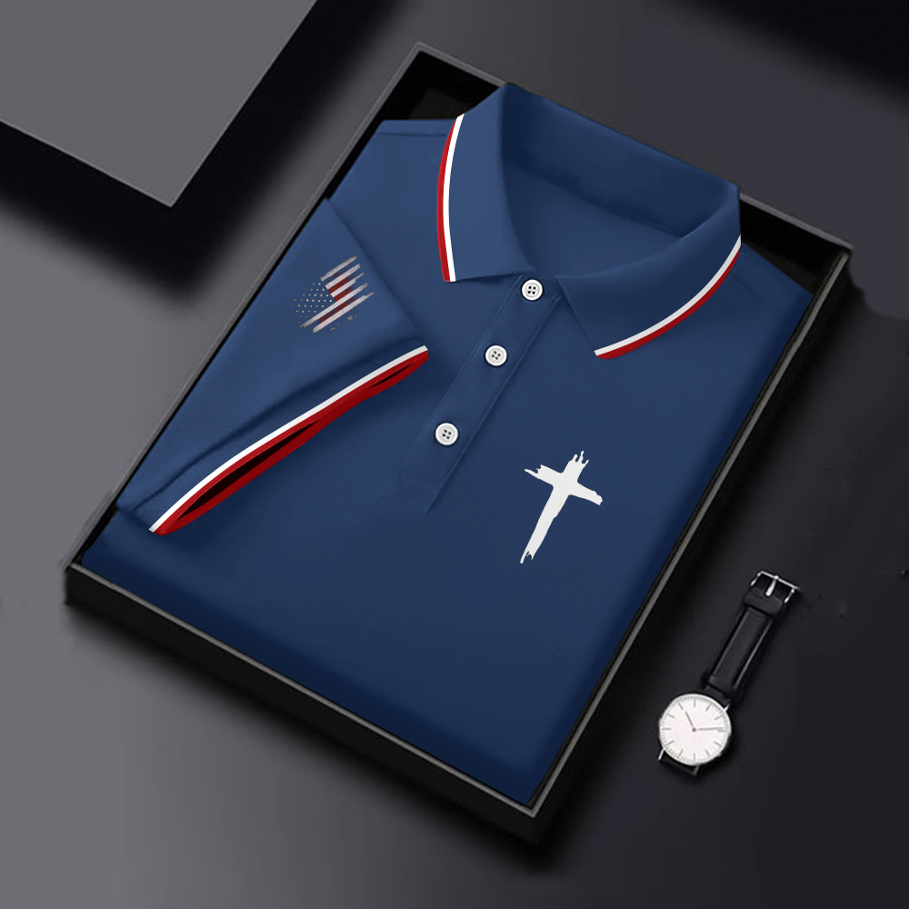 Men's Independence Day Art Print Polo Shirt