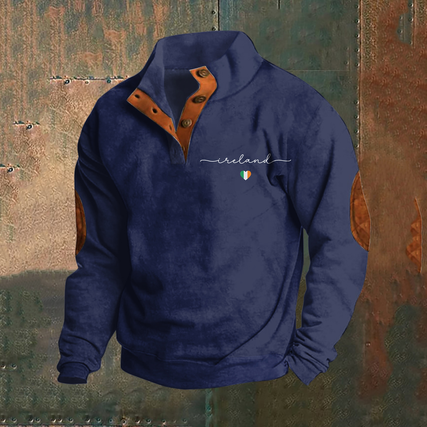 Ireland Art Graphic Print Casual Sweater