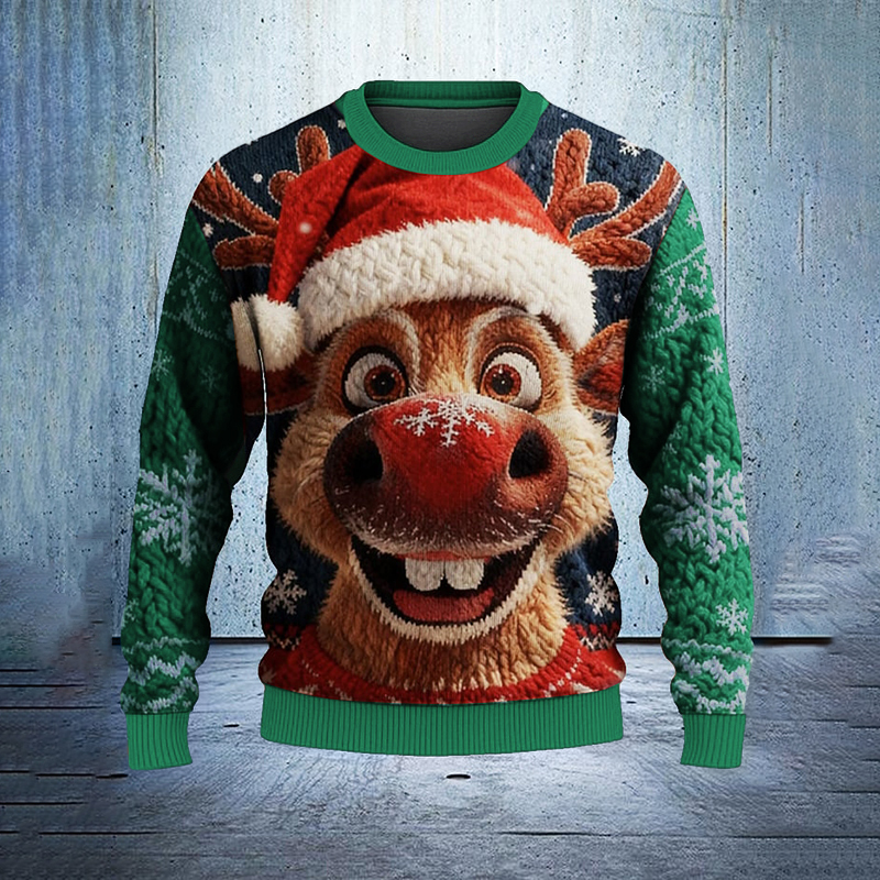 Funny Reindeer Christmas Ugly Sweater