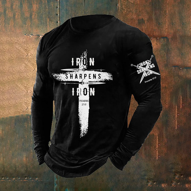 Men's Faith Print Long Sleeve Top