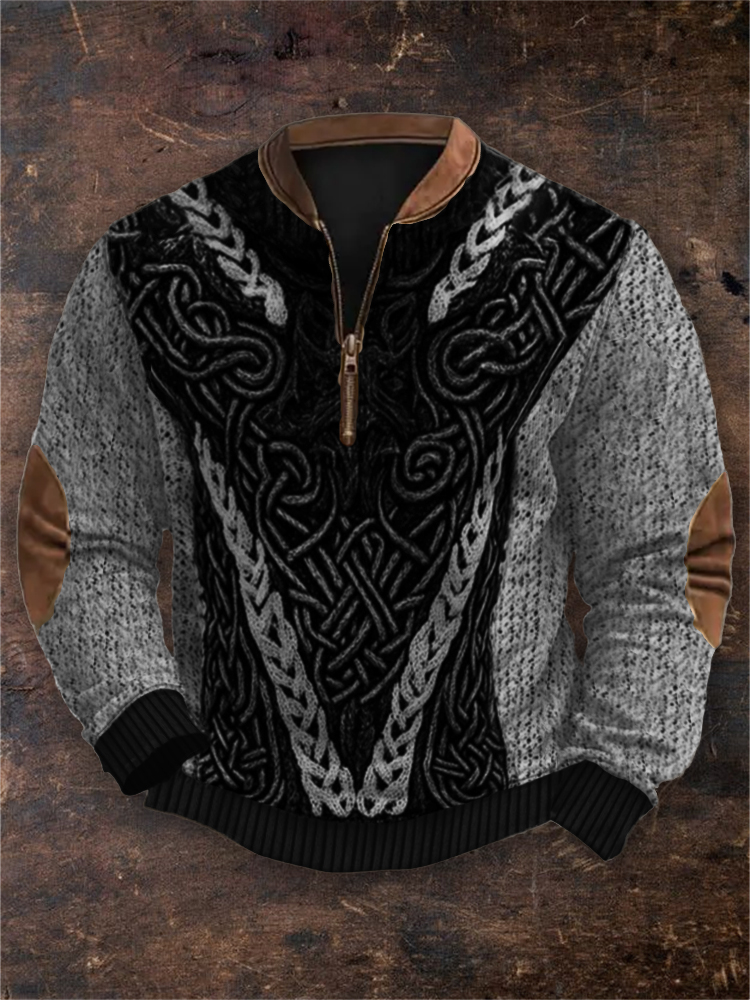 Men's Viking Wolf Inspired Celtic Chunky Cozy Sweatshirt