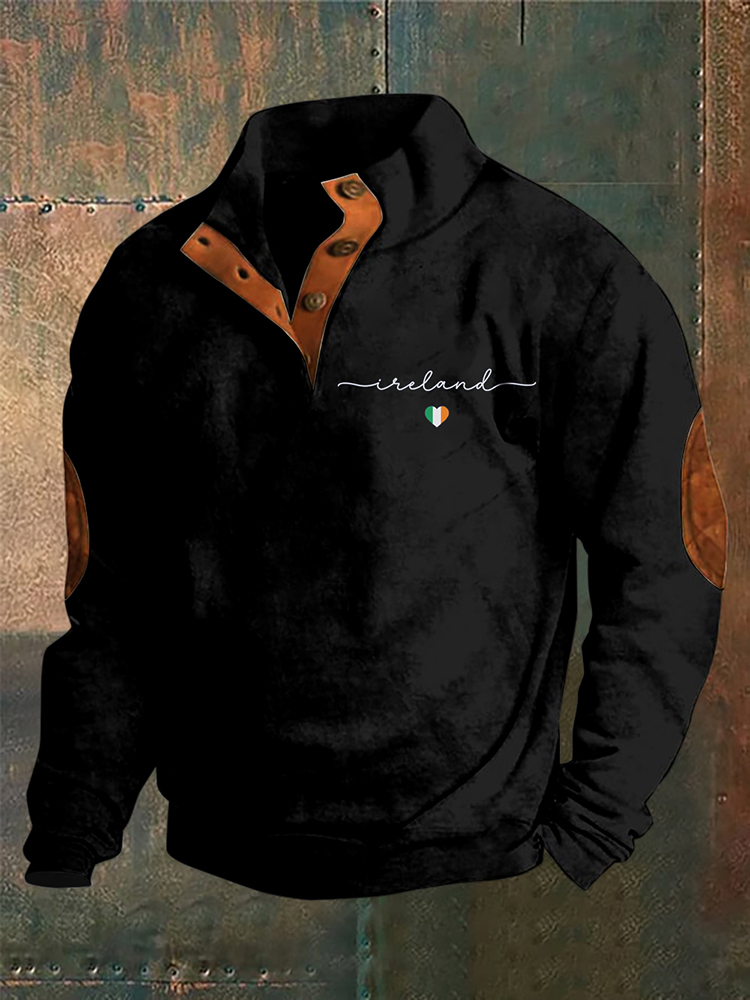 Ireland Art Graphic Print Casual Sweater