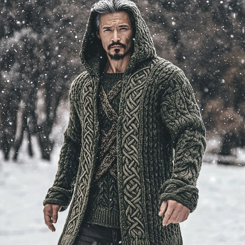 Celtic Myth Men's Hooded Cardigan