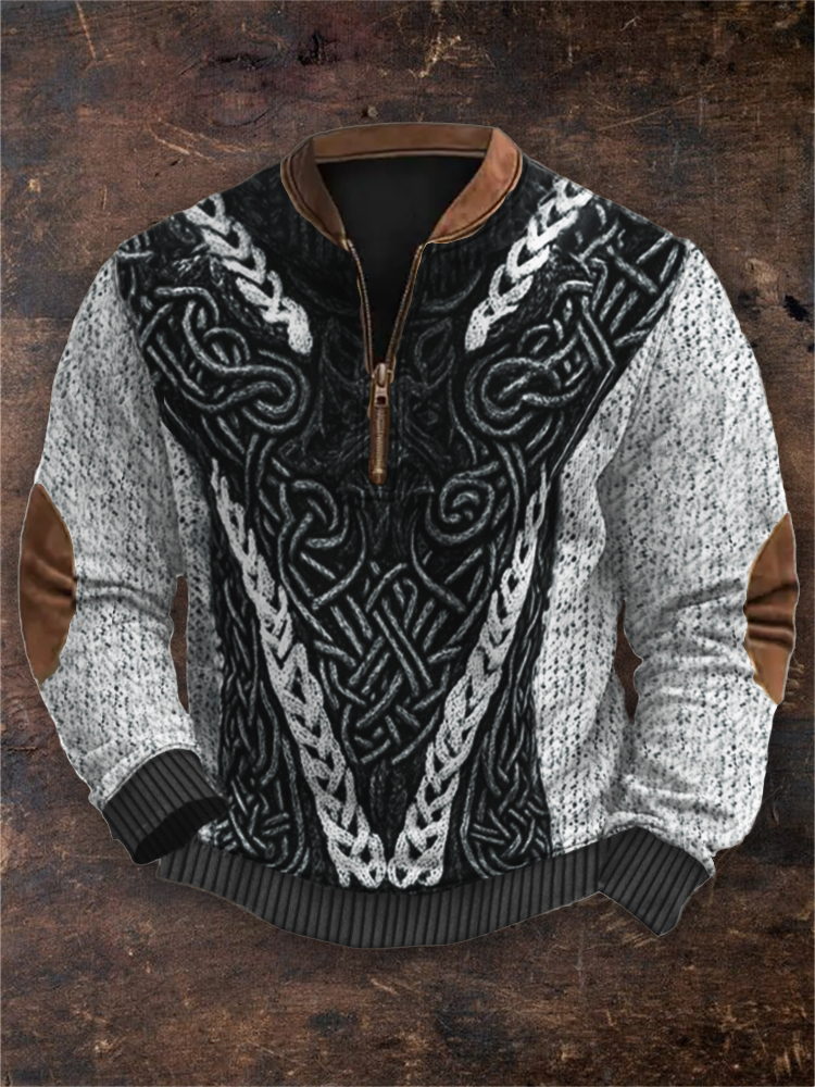 Men's Viking Wolf Inspired Celtic Chunky Cozy Sweatshirt