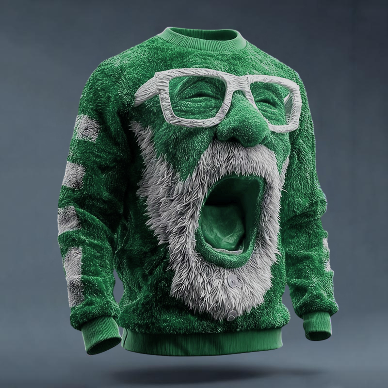 Ugly Christmas Sweater Funny Santa Claus Unisex Sweater