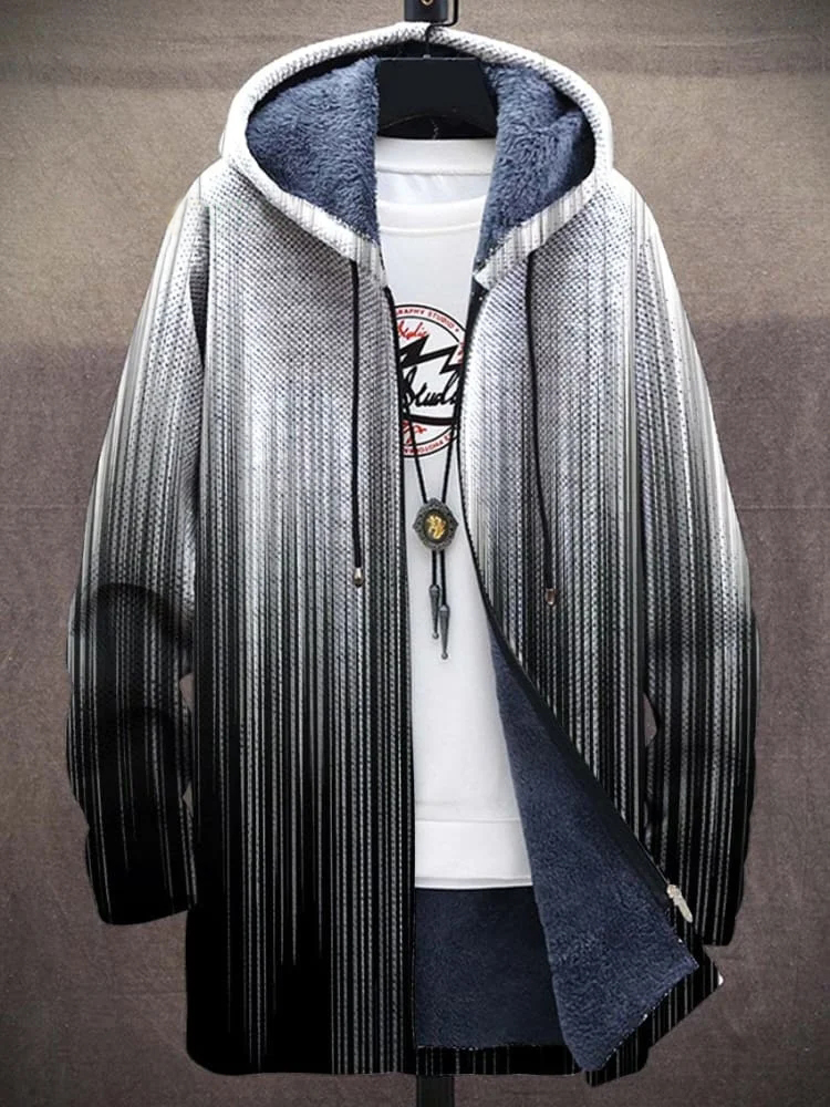 Vintage Gradient Long-Sleeved Sweater Cardigan Coat