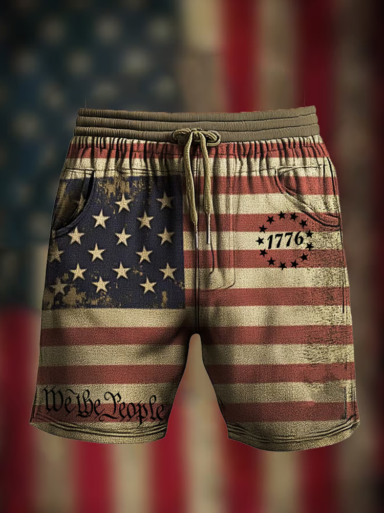 Mens We The People Print Pocket Shorts