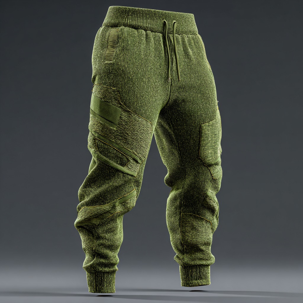 Men's Line Art Knitted Thermal Pants