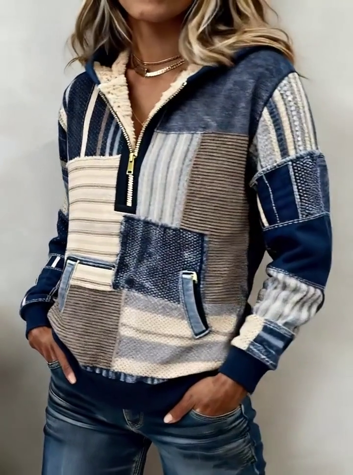 Women'S Casual Loose Printed Hooded Sweatshirt