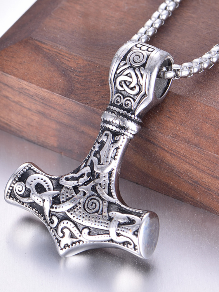 Mjolnir Viking Thor's Hammer Pendant Necklace
