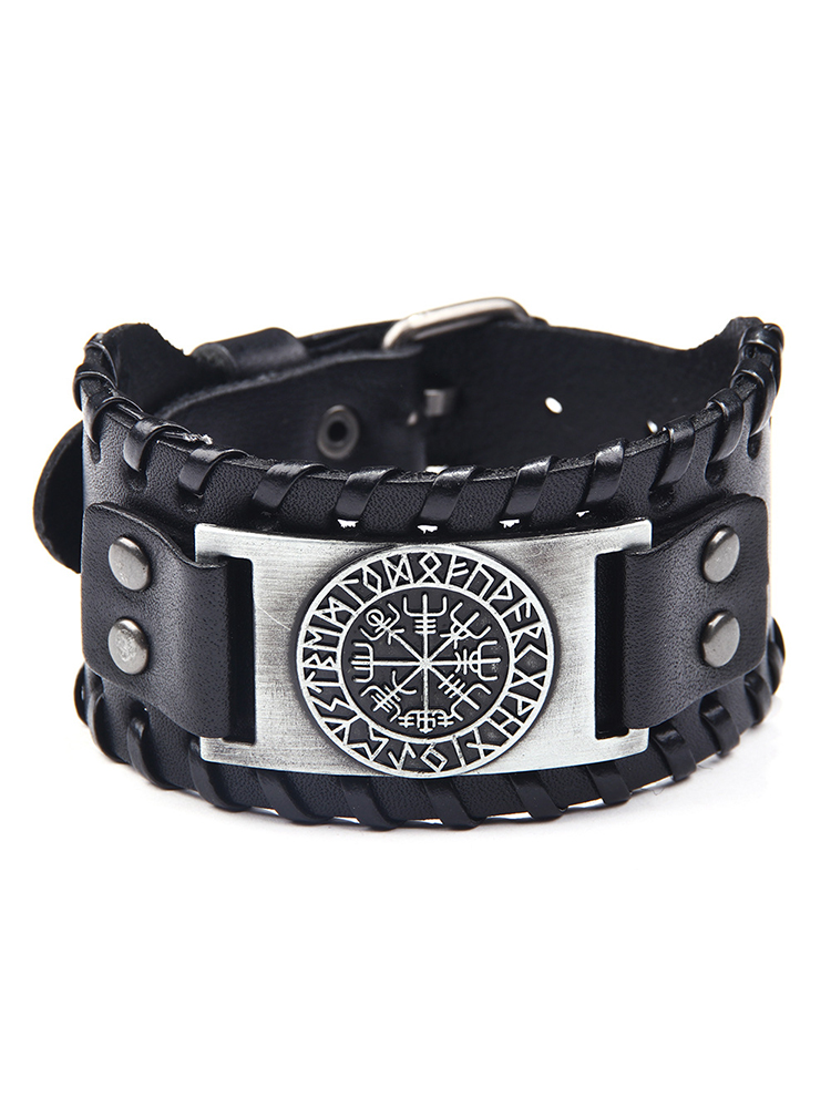 Men's Retro Viking Compass Vegvisir Bracelet