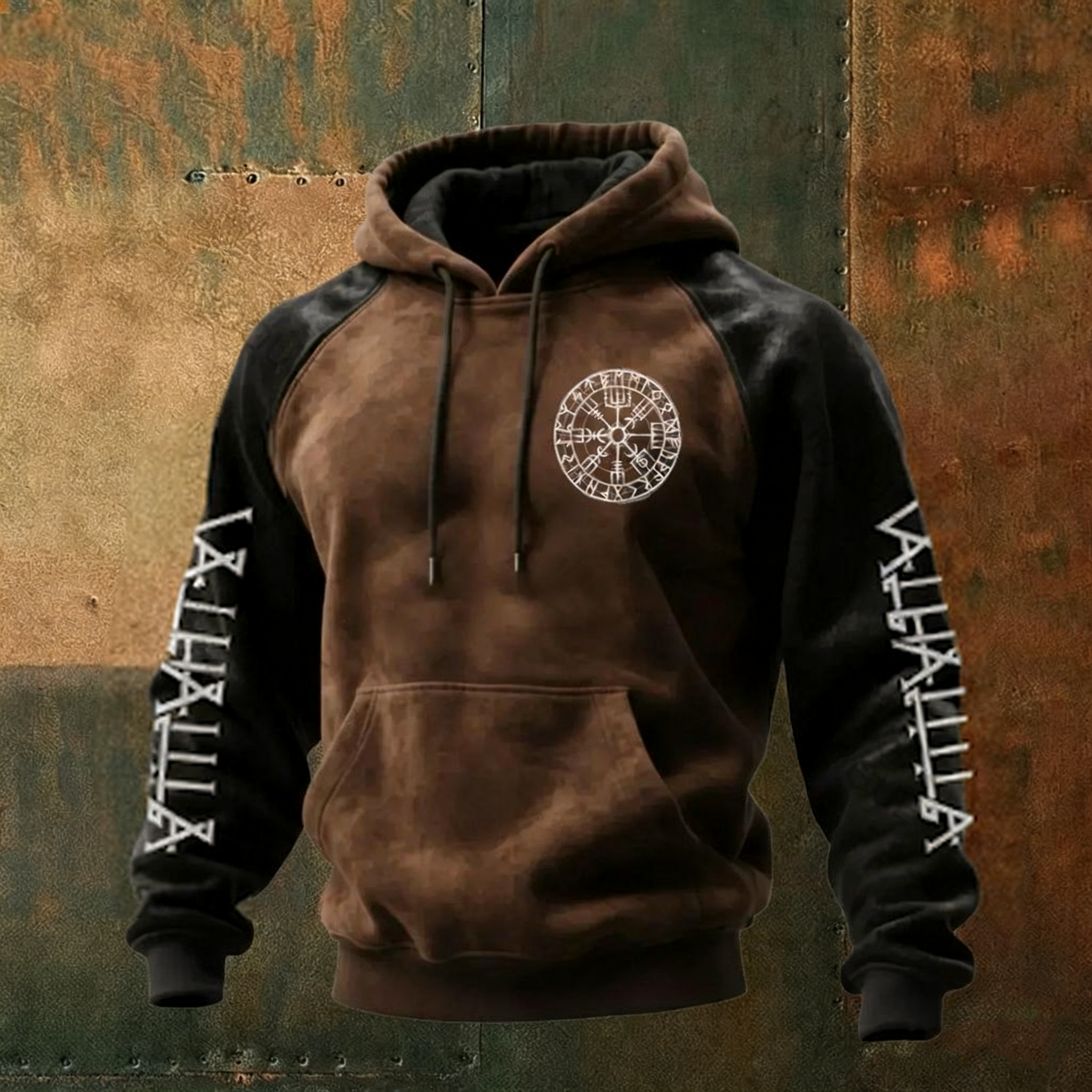 Nordic Viking Style Casual Long-sleeve Hoodie