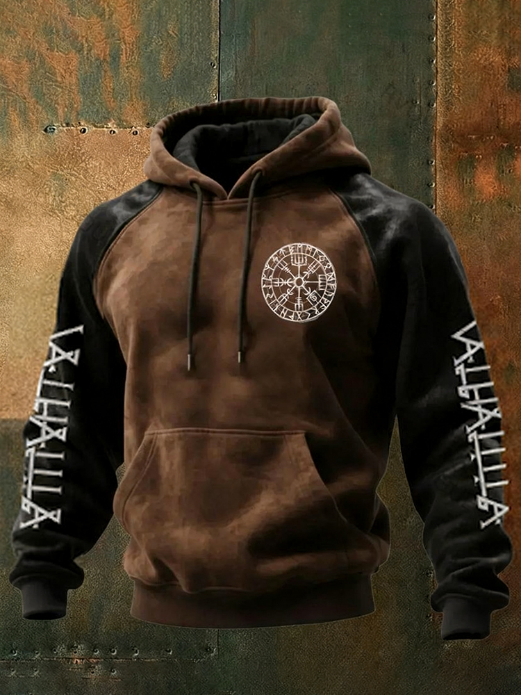 Nordic Viking Style Casual Long-sleeve Hoodie