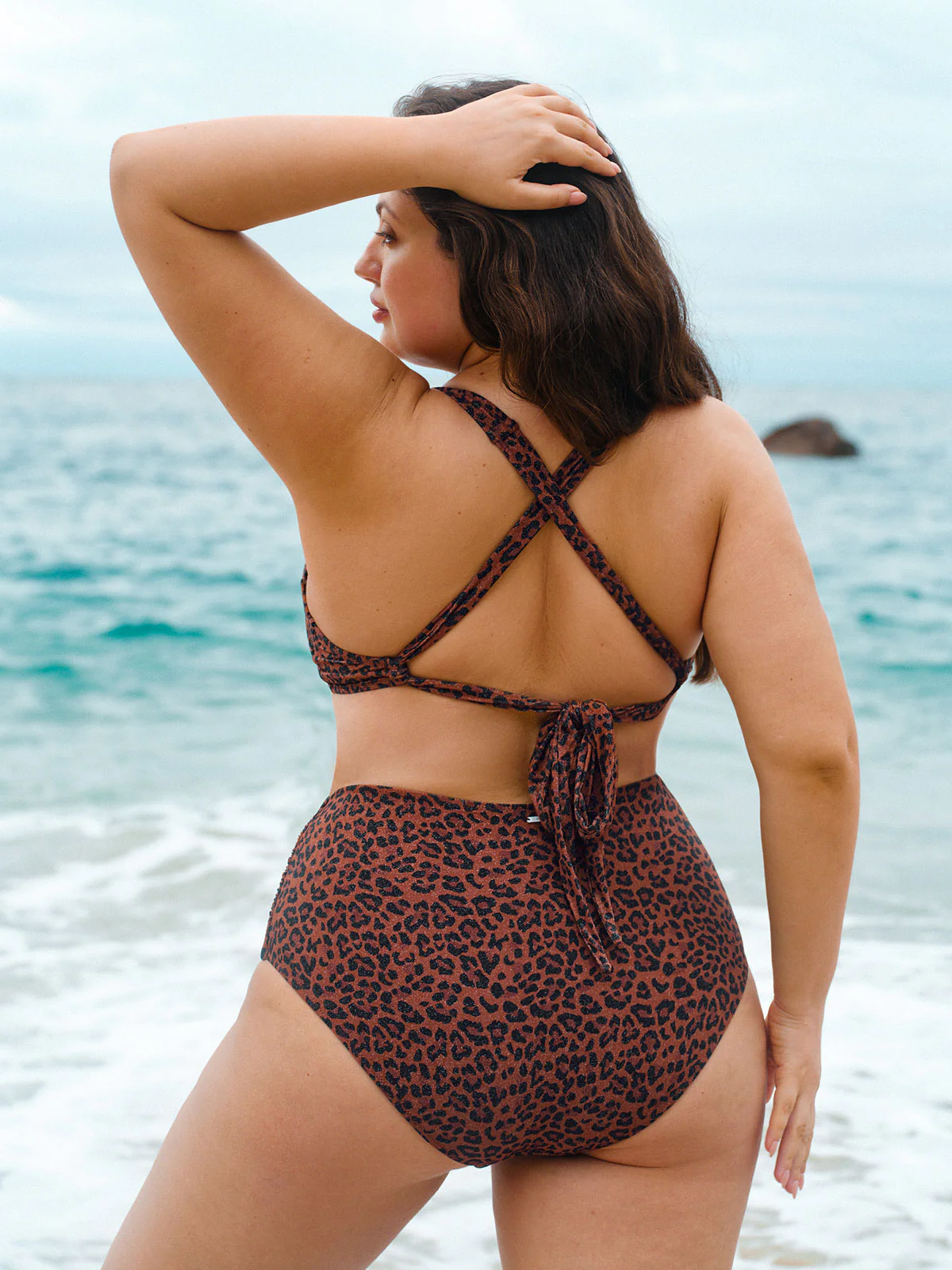 Leopard Print Plus Size Bikini Bottom