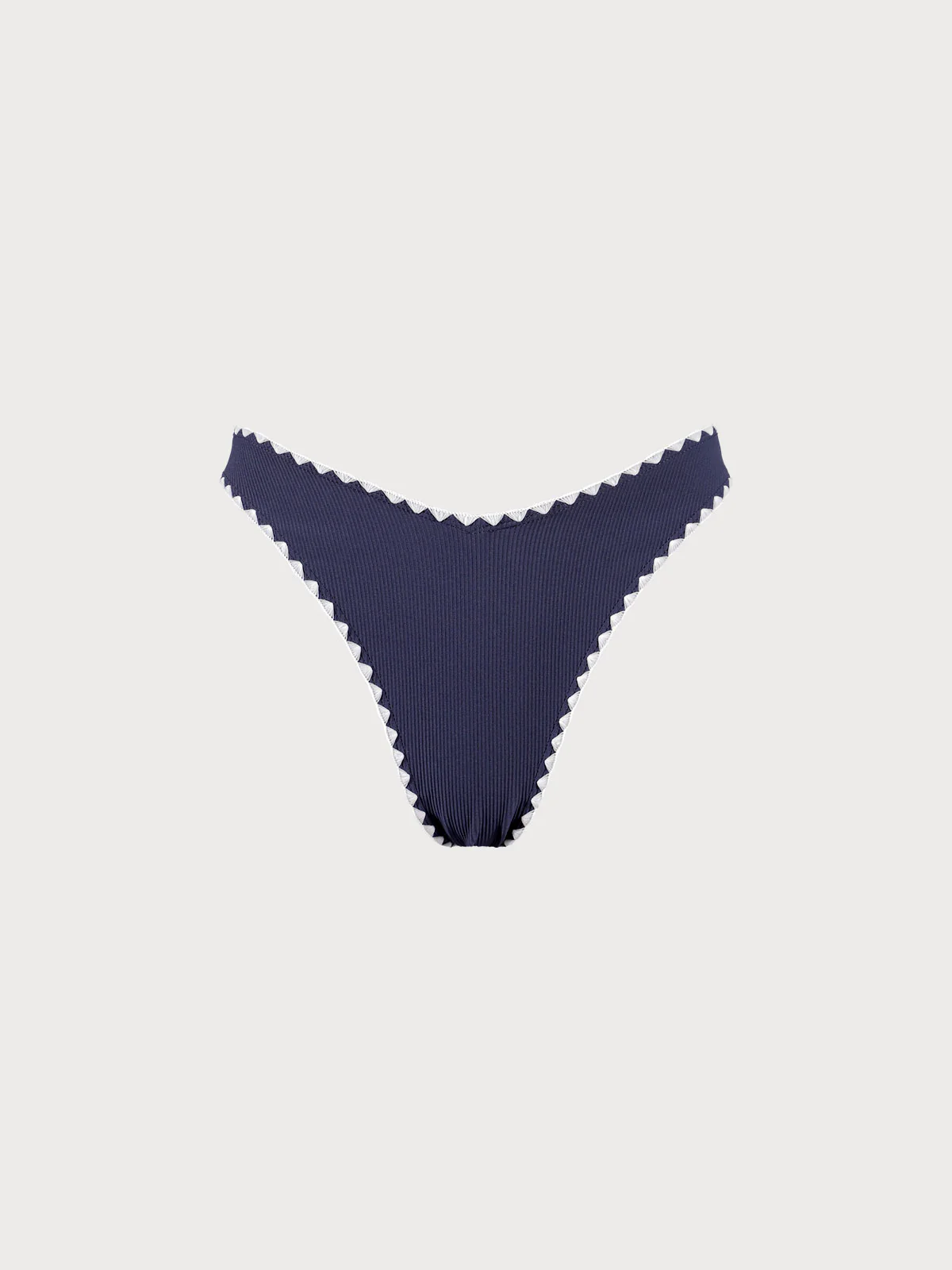 Navy Contrast Stitch Bikini Bottom