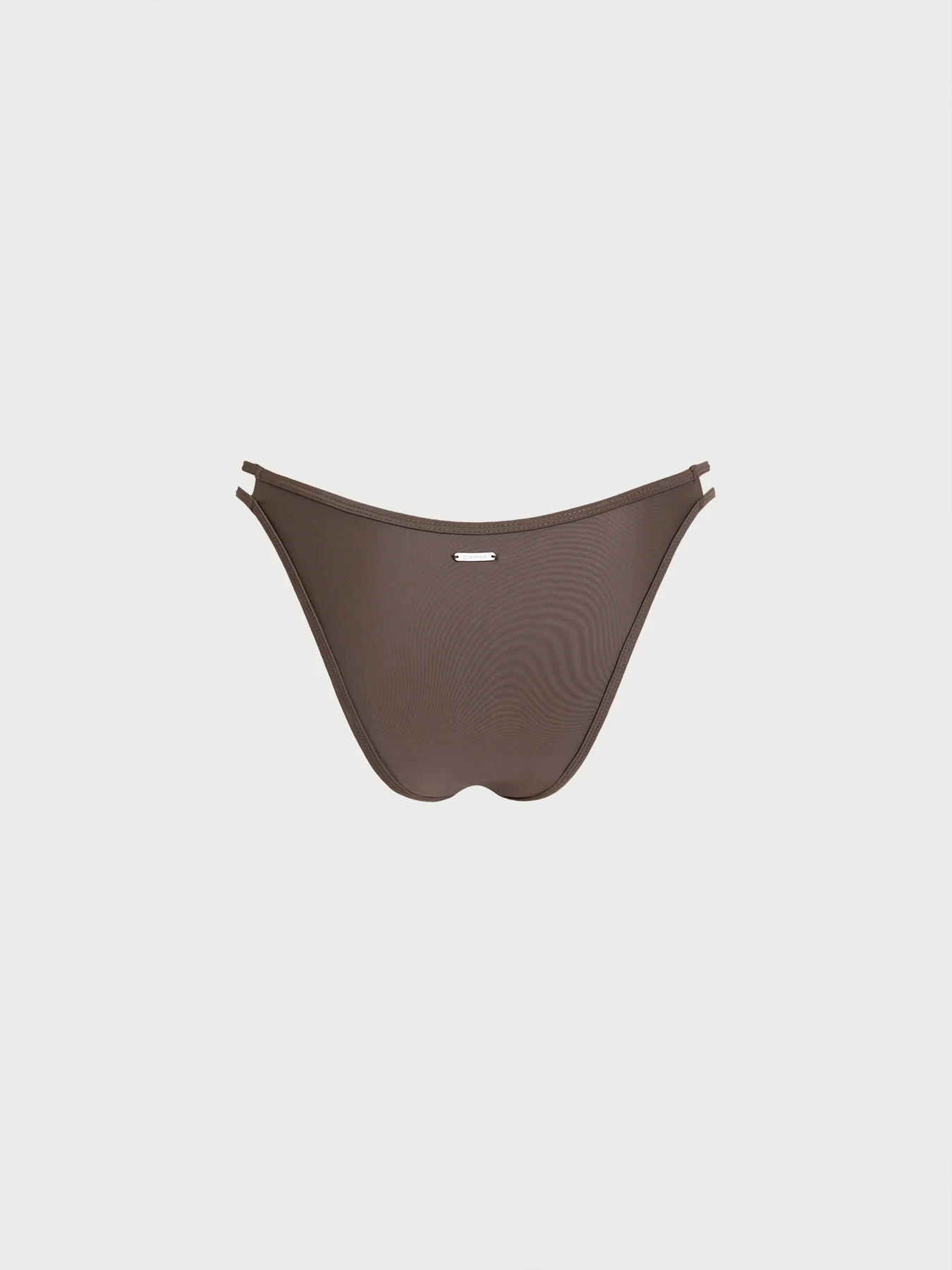 ECONYL® Dark Coffee Cutout Bikini Bottom