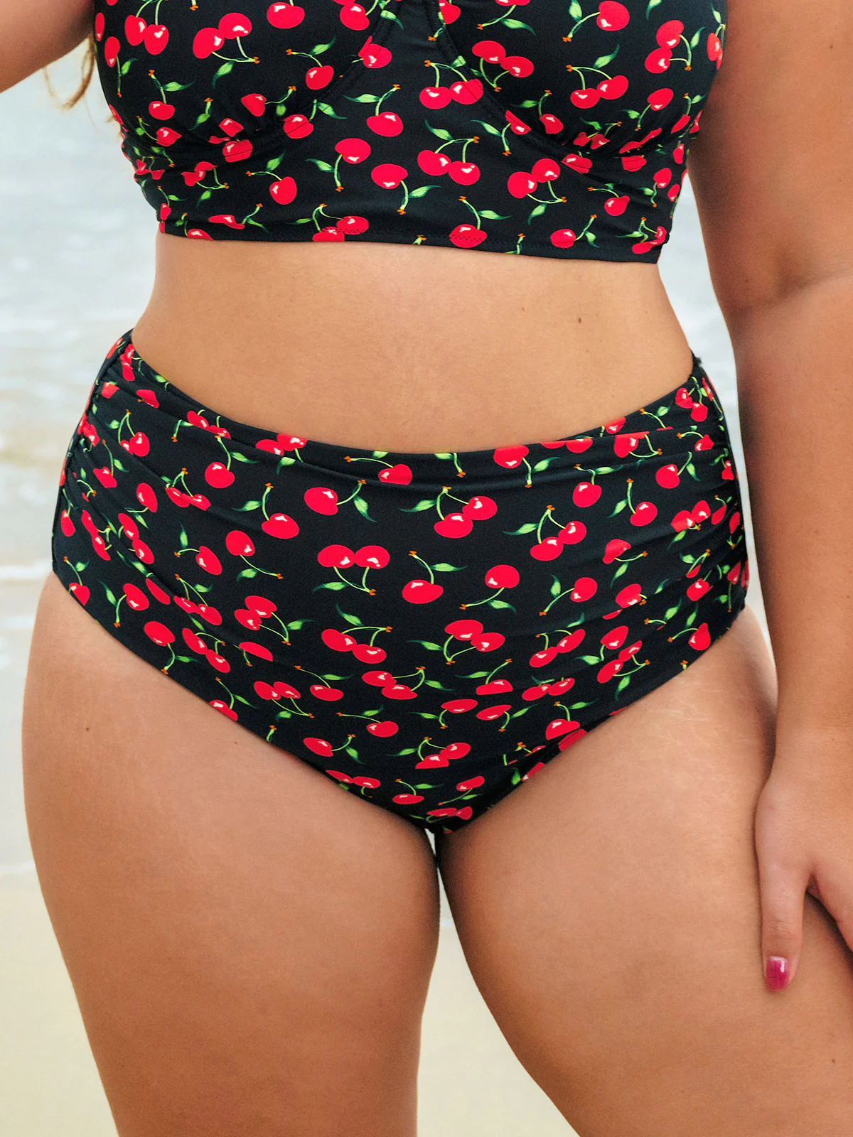 Cherry Plus Size Bikini Bottom