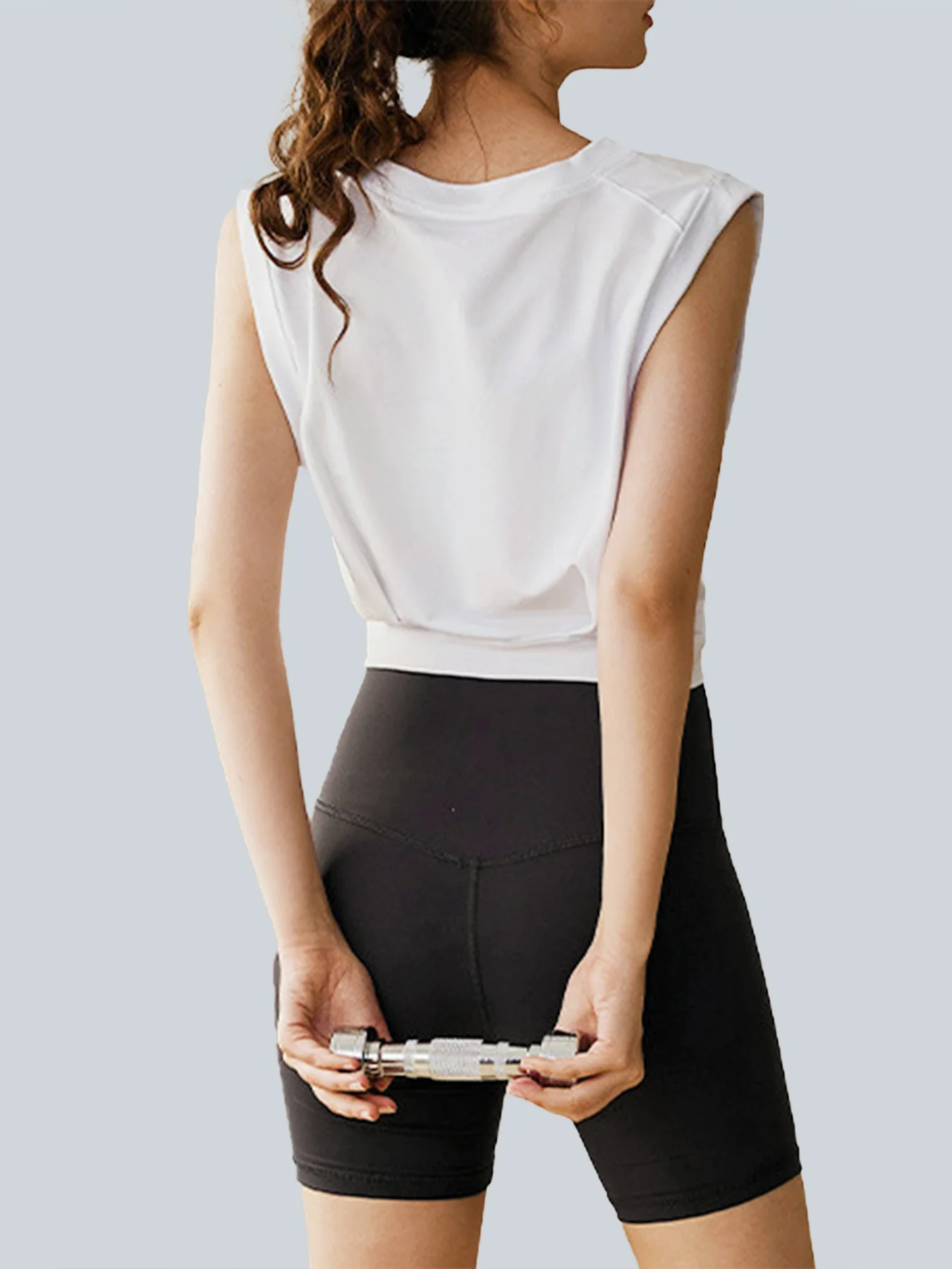 White Sleeveless Cotton Vest