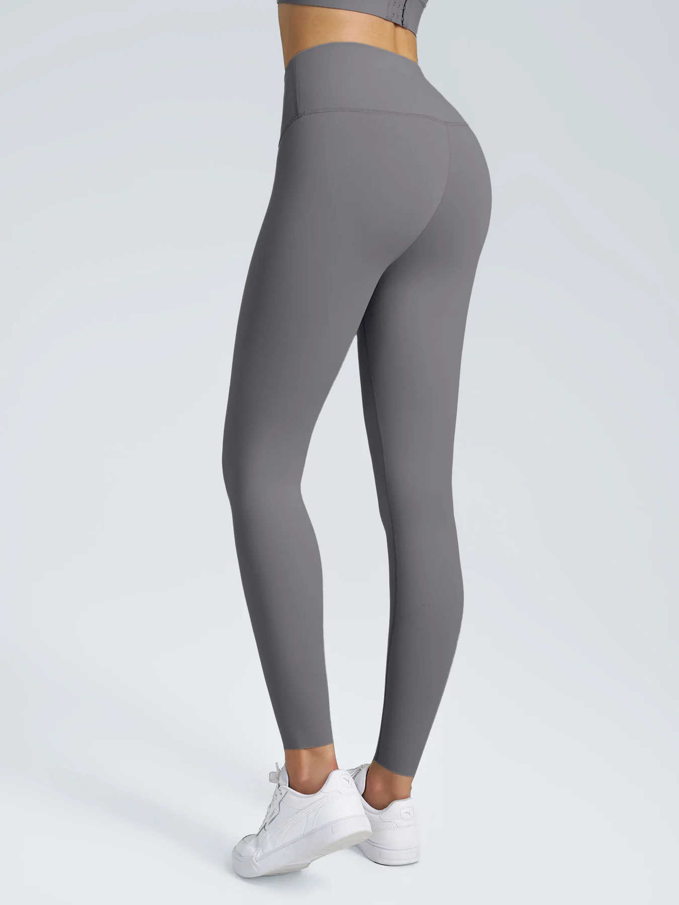 Gray High Waisted Leggings 24