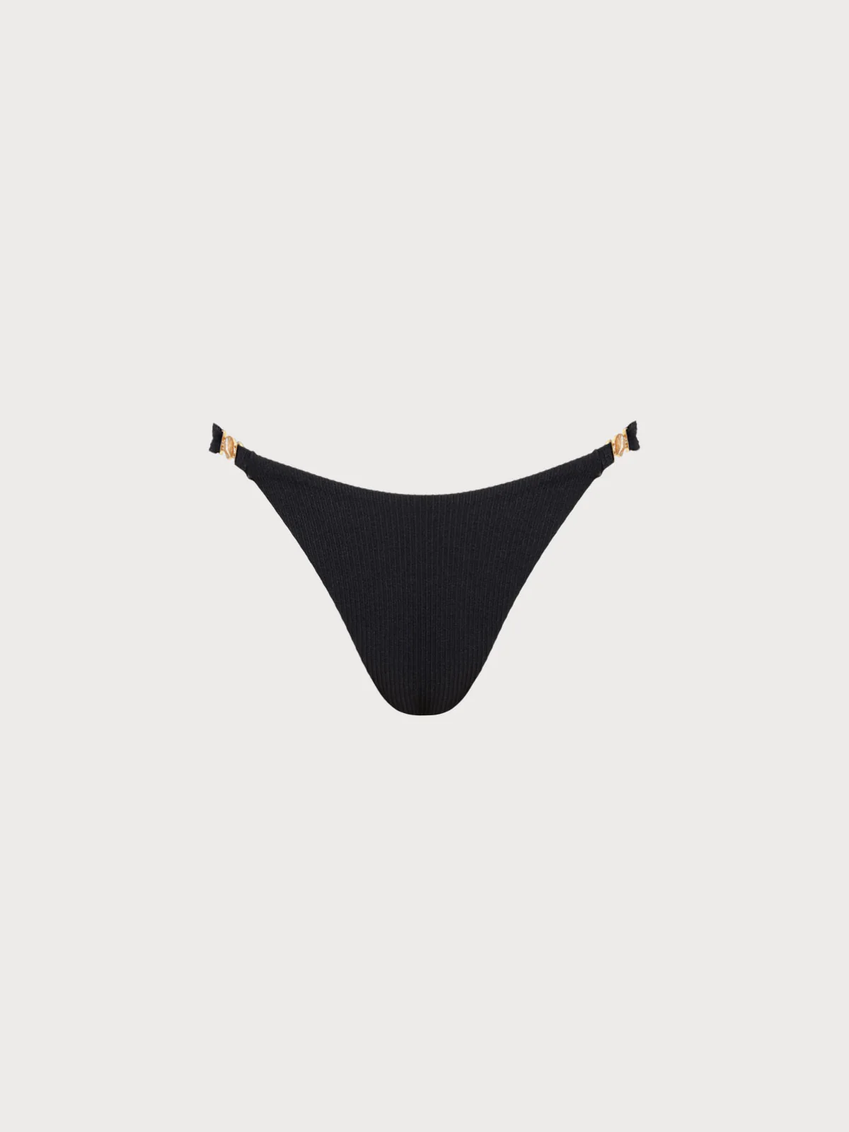 Black Gold-Accented Bikini Bottom