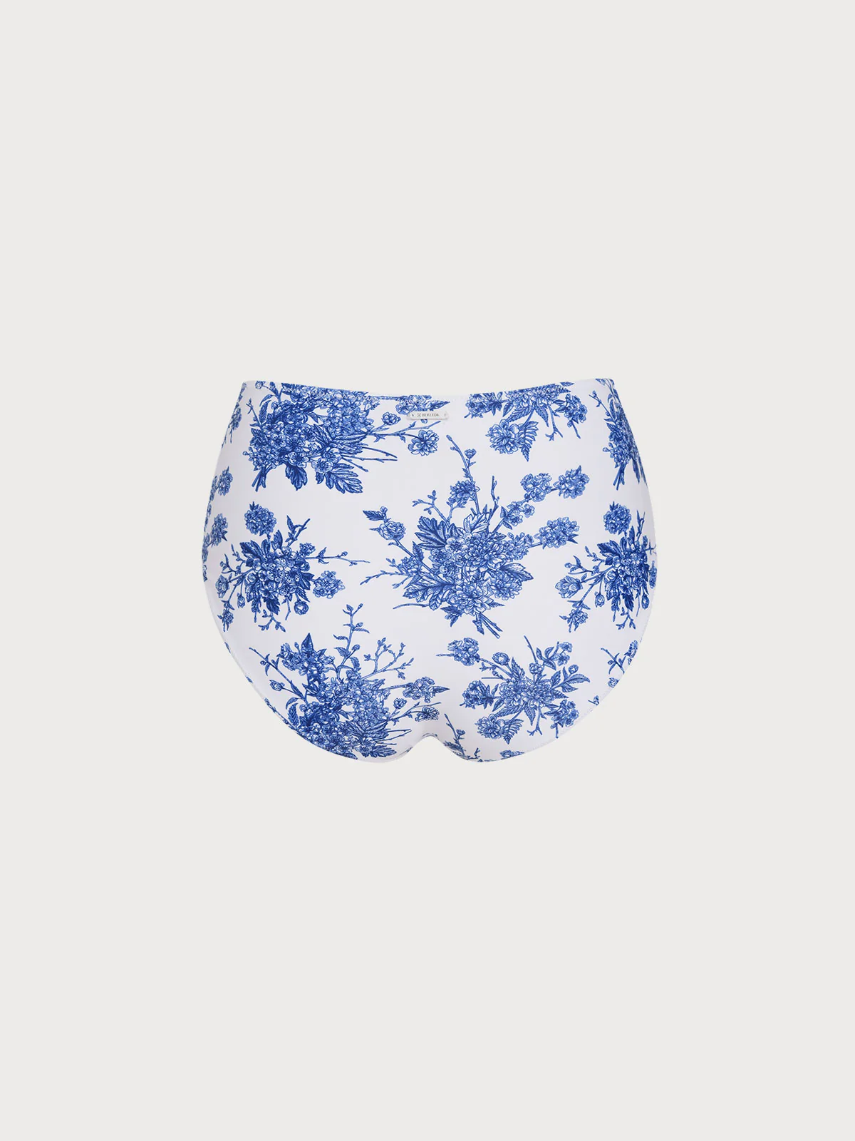 Blue Floral Full Coverage Surf Bottom