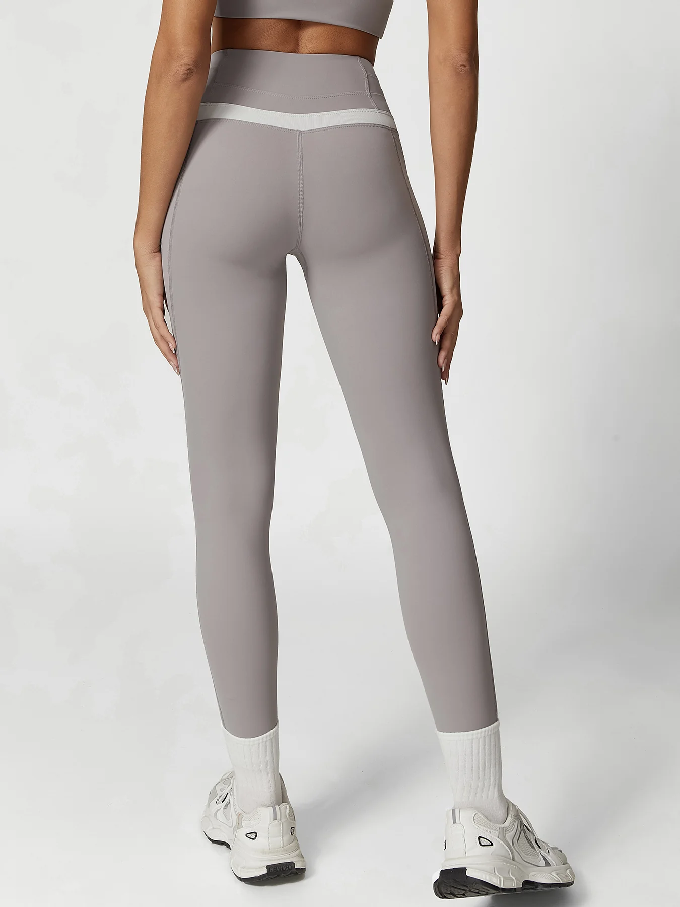Grey Natural Waisted Leggings 27