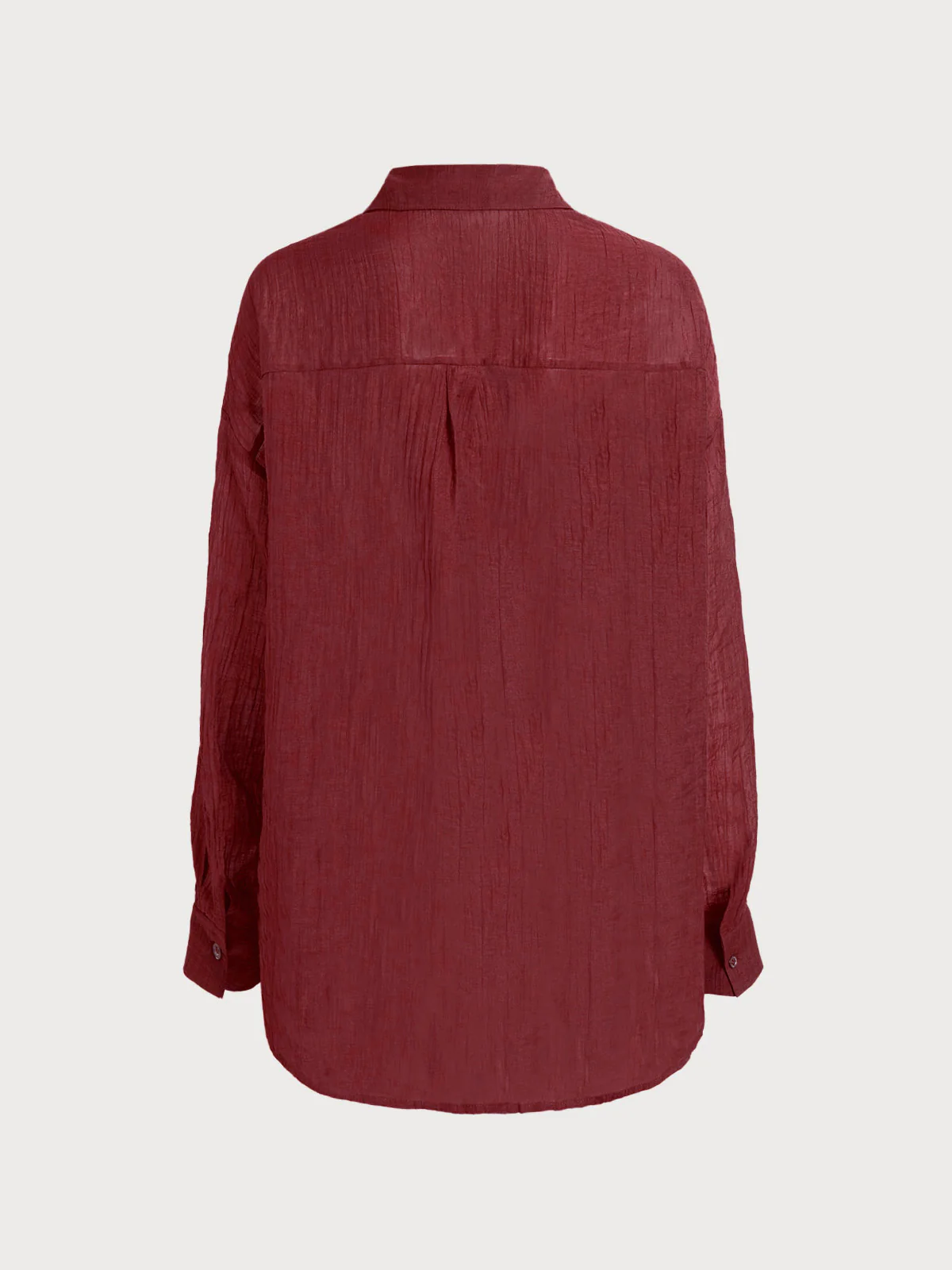 Wine Red Lyocell Cover Up Shirt