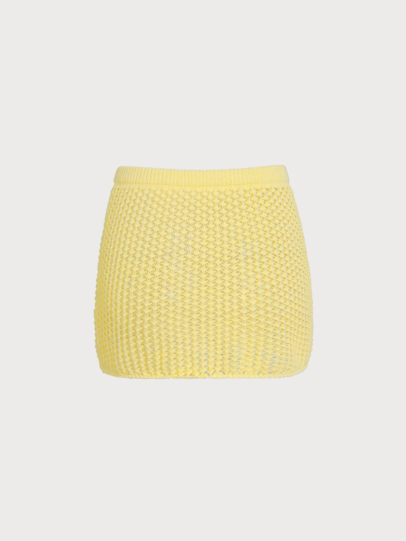 Yellow Starfish Crochet Cover Up Skirt
