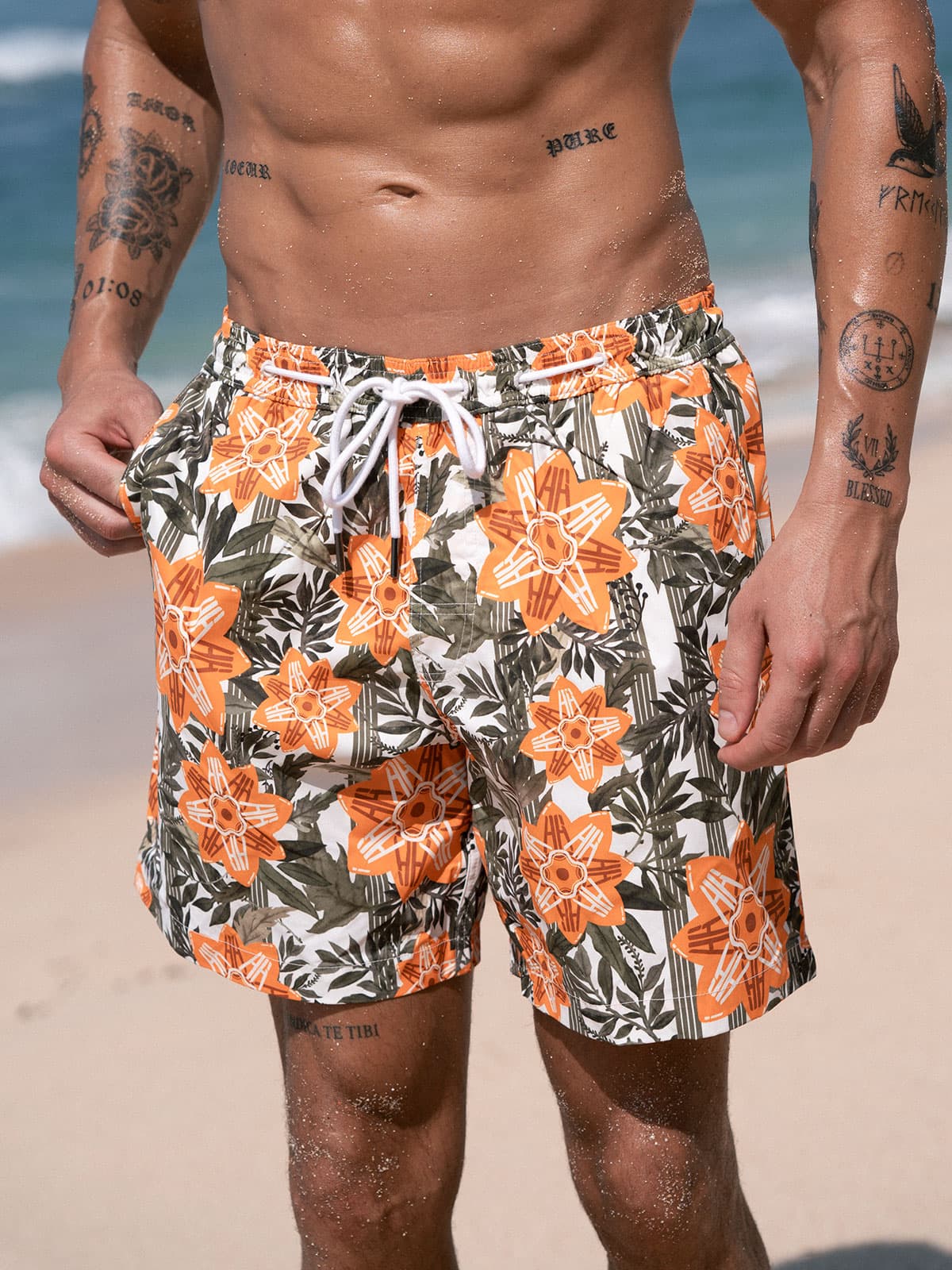 Hapnix® - The Orange Floral Men's 7