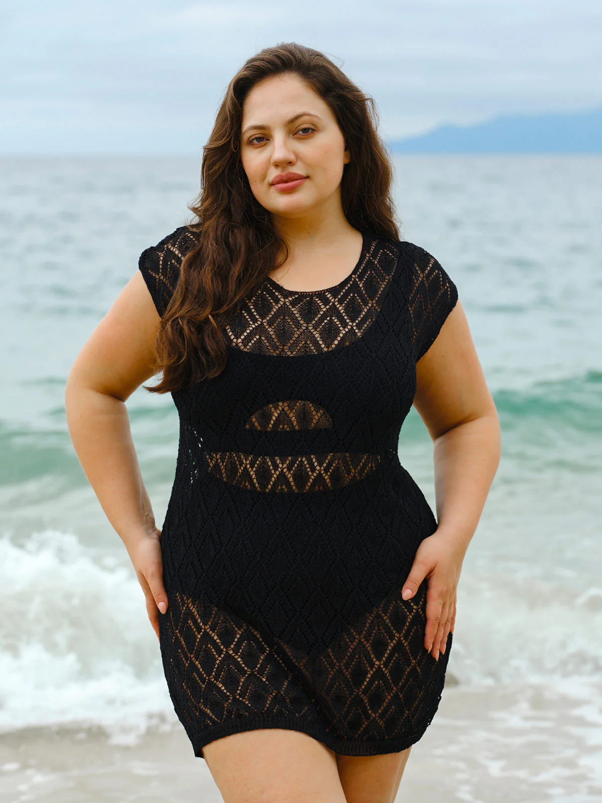 Black Plus Size Cover Up