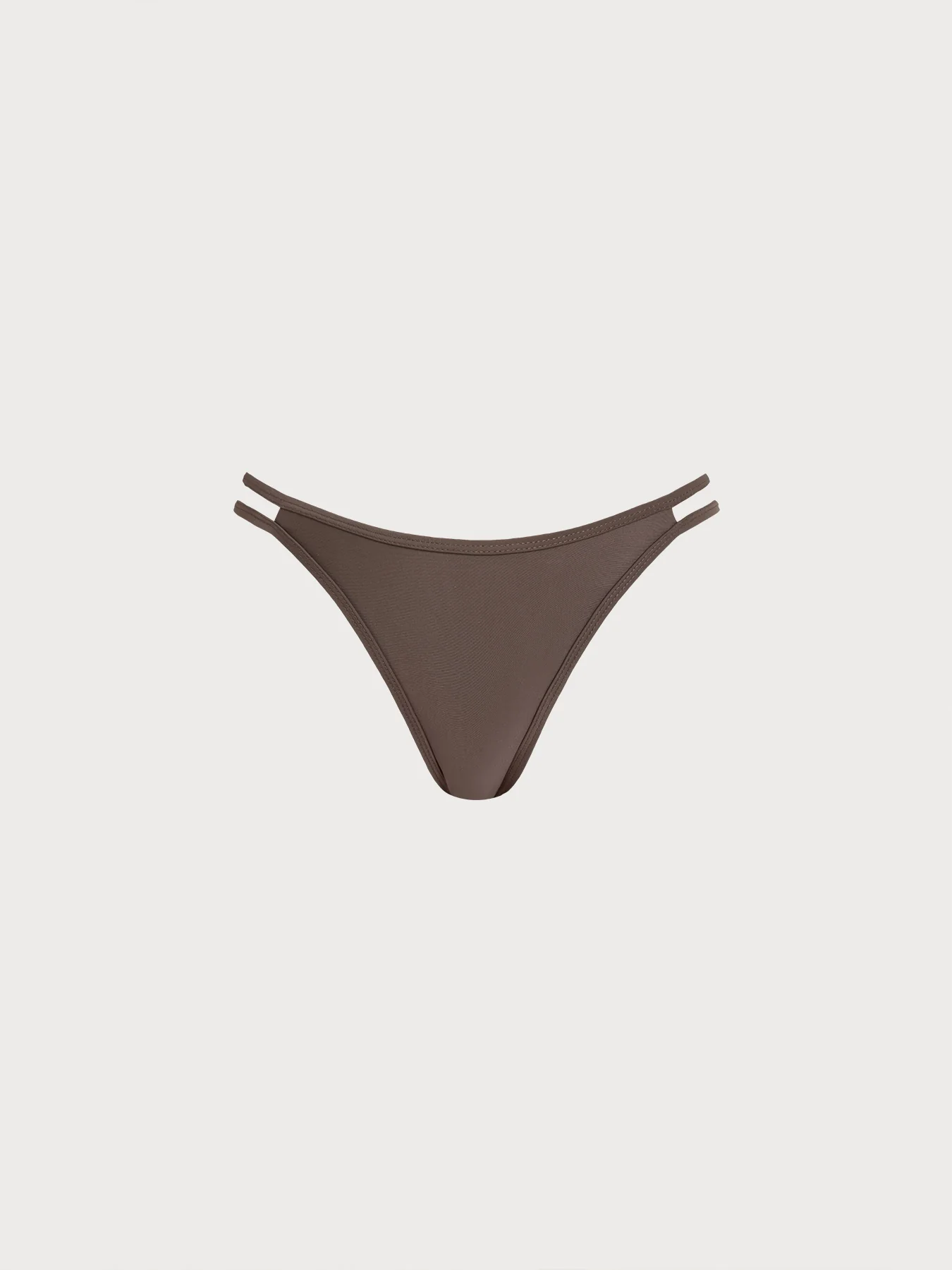 ECONYL® Dark Coffee Cutout Bikini Bottom