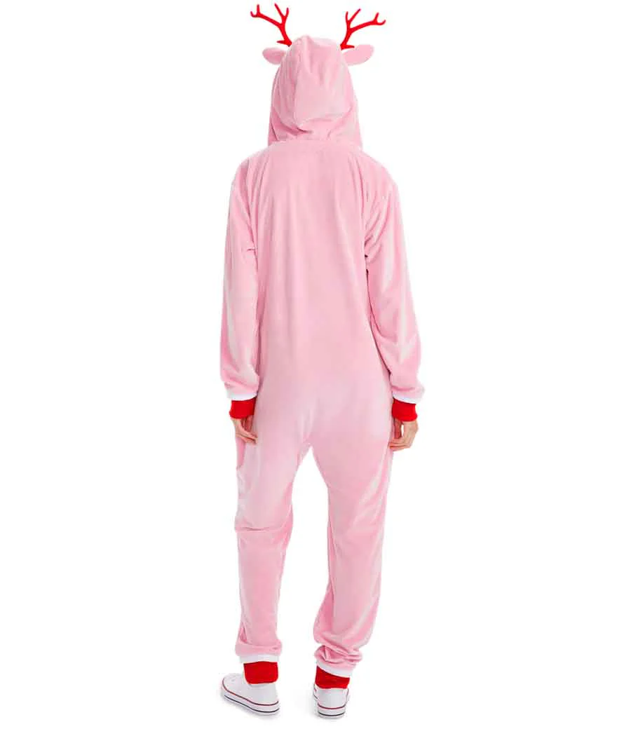 Women's Pink Rudolph Jumpsuit