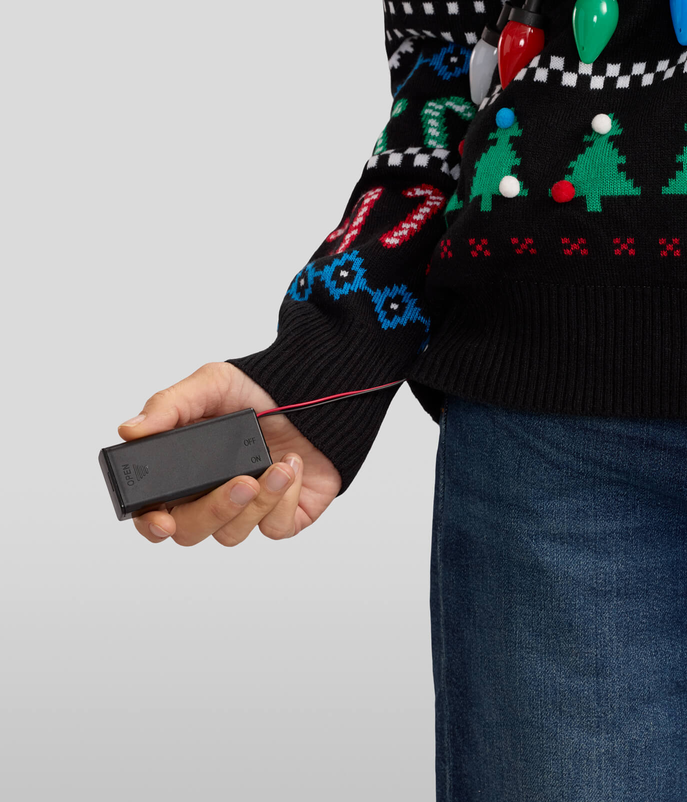 Women's Fair Isle Rudolph Light Up Christmas Cardigan Sweater