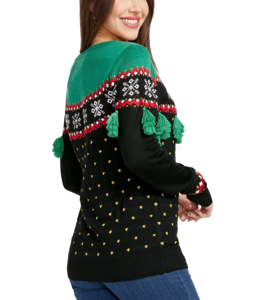 Women's Christmas Tree Tassel Ugly Christmas Sweater