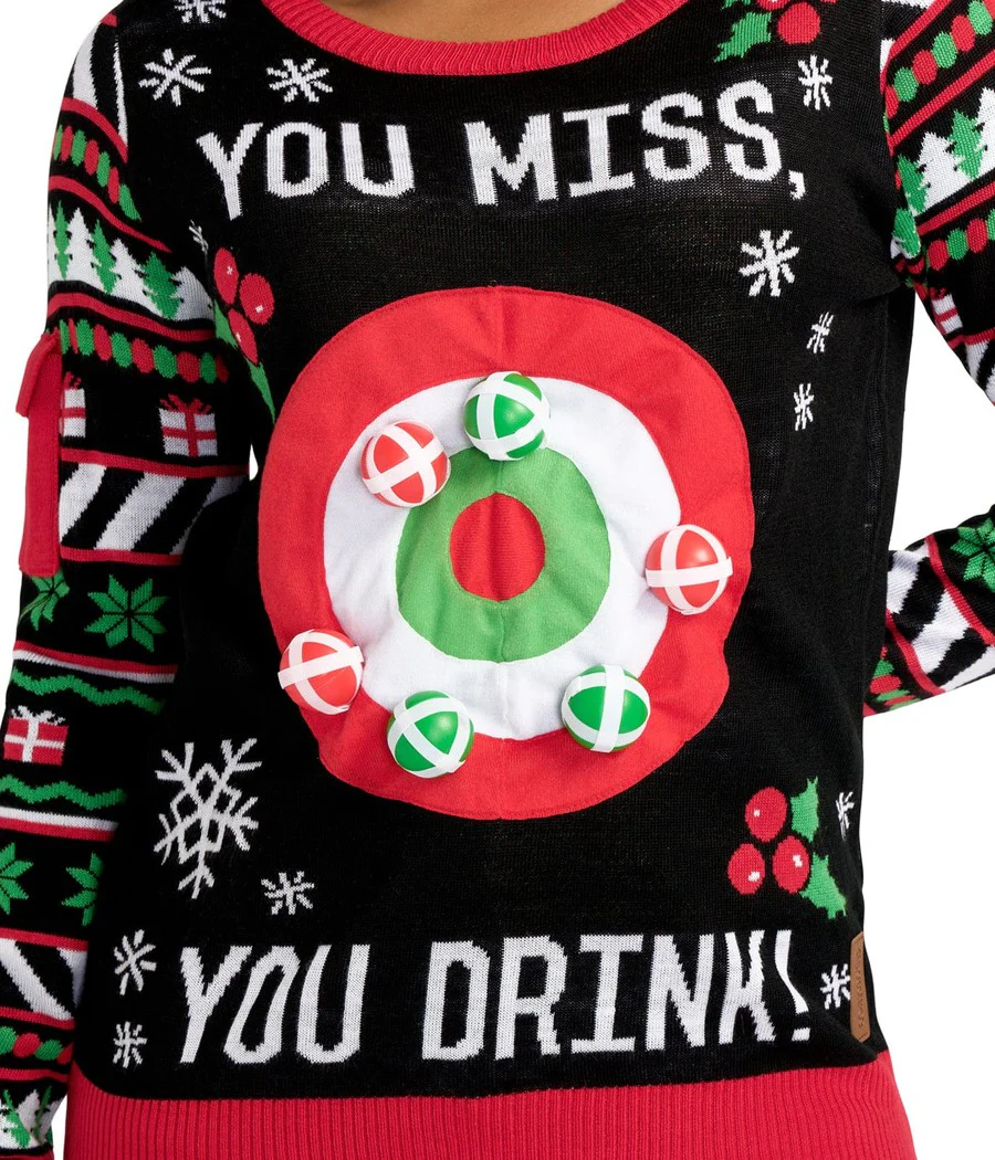 Women's Drinking Game Ugly Christmas Sweater