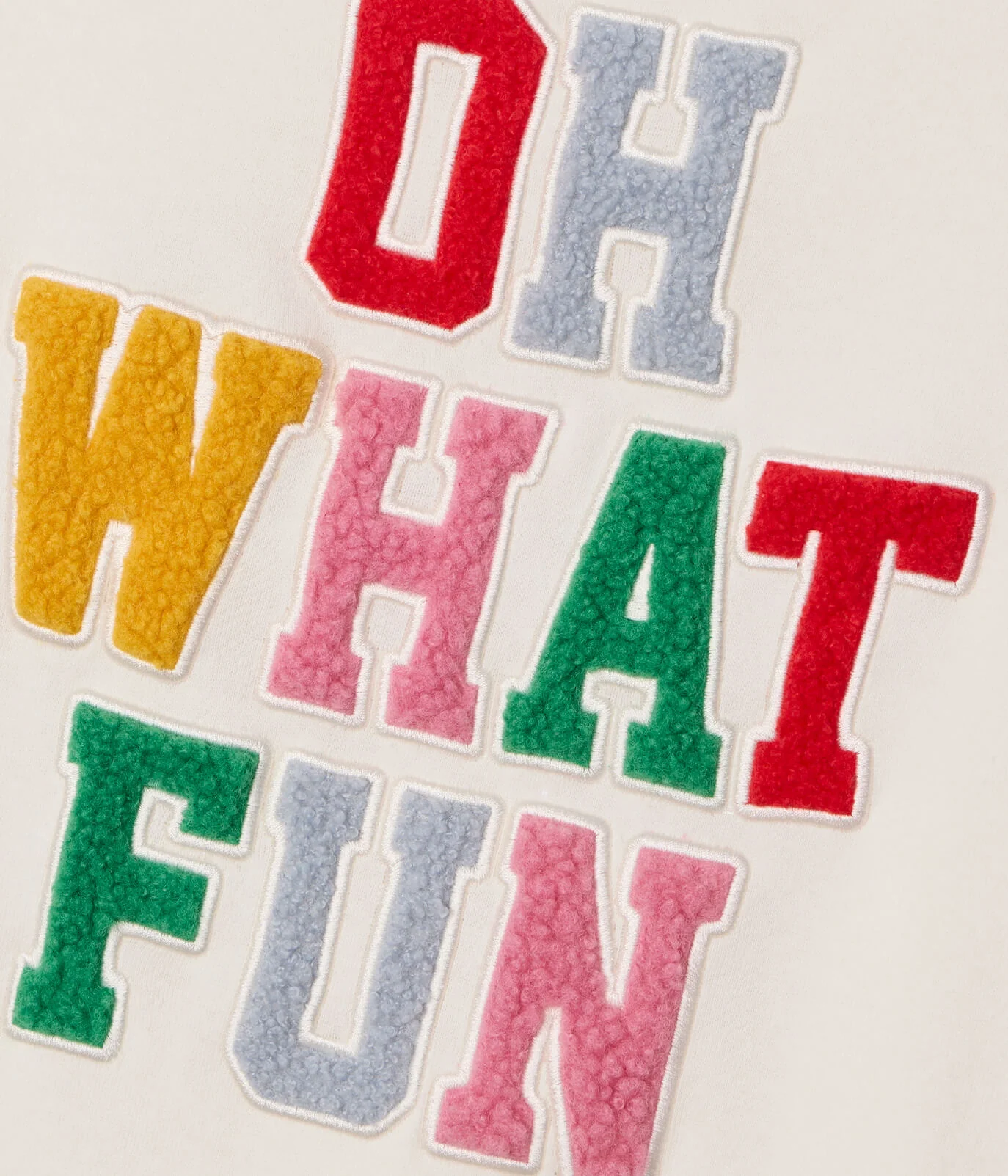 Women's Oh What Fun Patch Letter Sweatshirt
