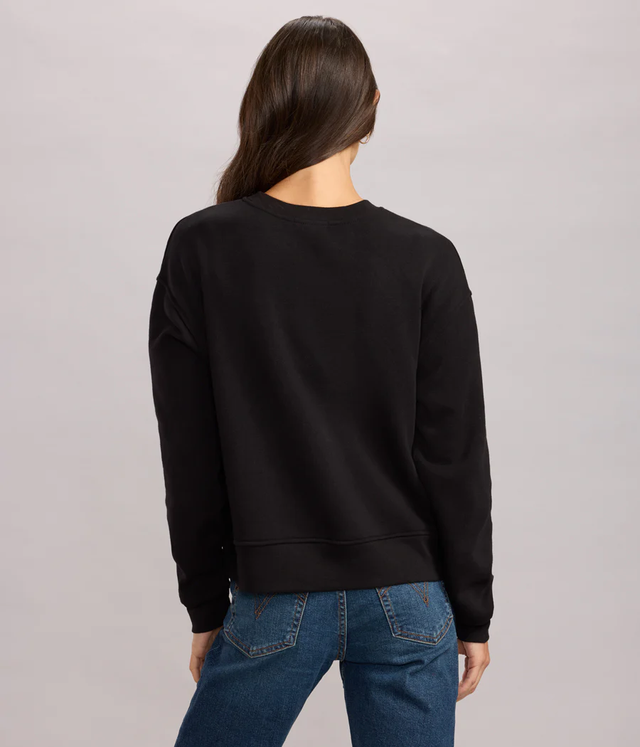 Women's Shimmering Santa Rhinestone Embellished Sweatshirt