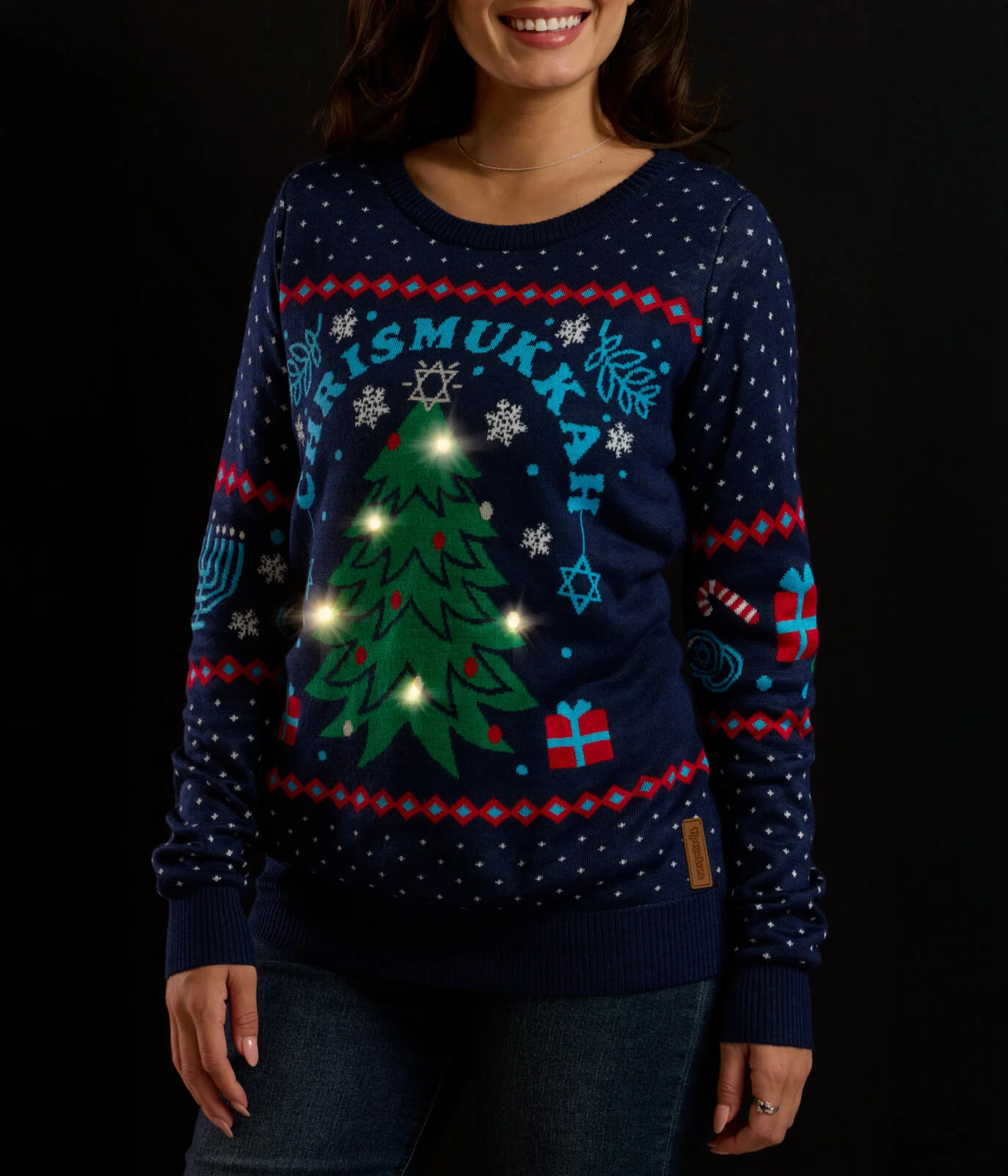 Women's Chrismukkah Light Up Sweater