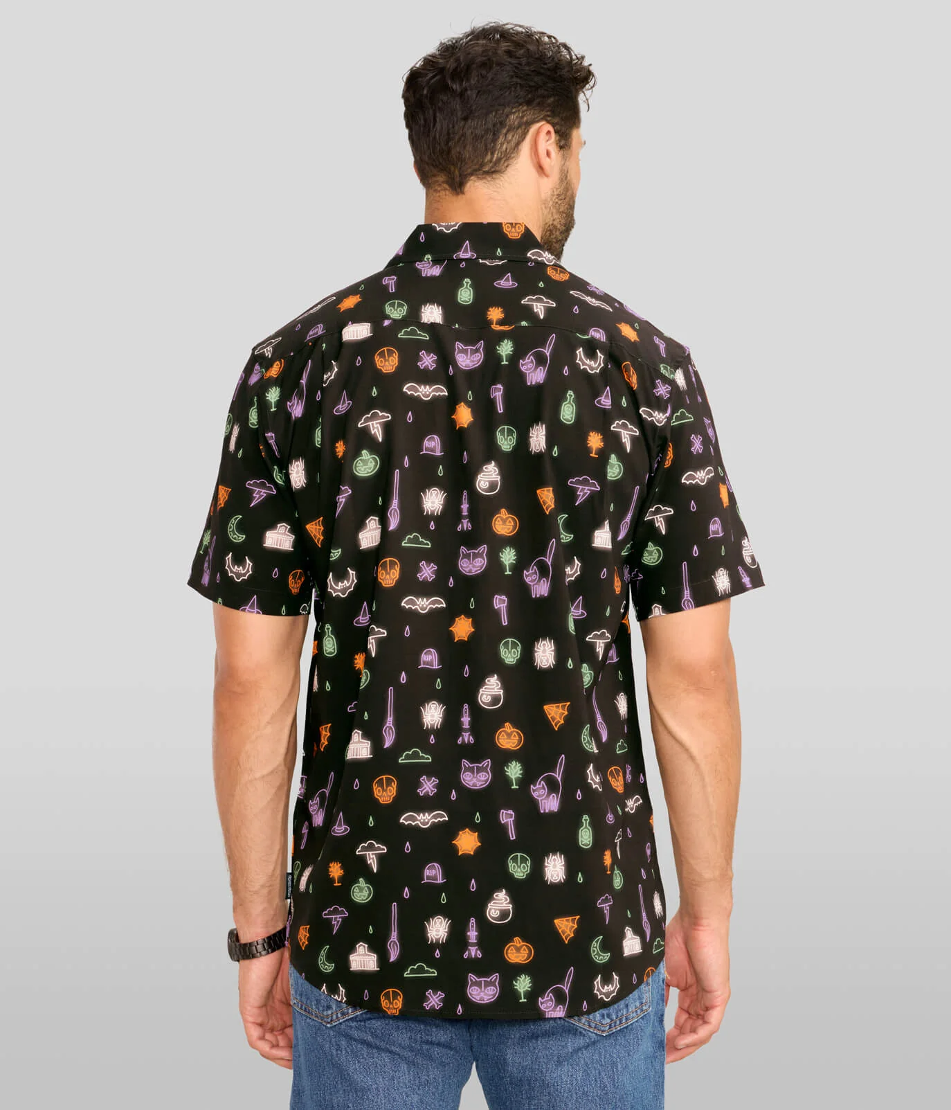 Men's Black Magic Button Down Shirt